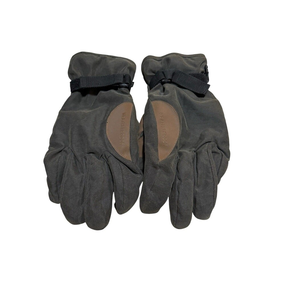 Weatherproof Fleece Lined Winter Gloves Adjustable Wrist Brown Men’s M